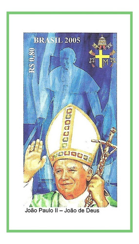 Folha Inteira Selo 2609 Homenagem Ao Papa João Paulo 2º