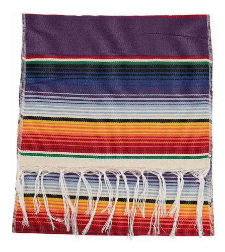 Mantel Mexican Serape De Algodón Con Flecos Fiesta