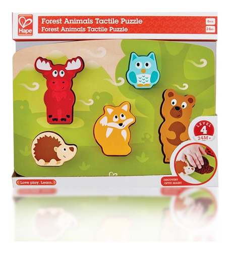 Hape Puzzle Tactil De Animales Bosque