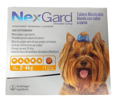 Nexgard 2-4kg Pastilla / Tableta Contra Pulgas Y Garrapatas