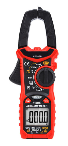 Pinza Amperimétrica Dc Ac Ht206/mini Digital Para Medir Volt