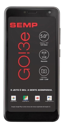 Semp GO! 3e Dual SIM 8 GB preto 1 GB RAM