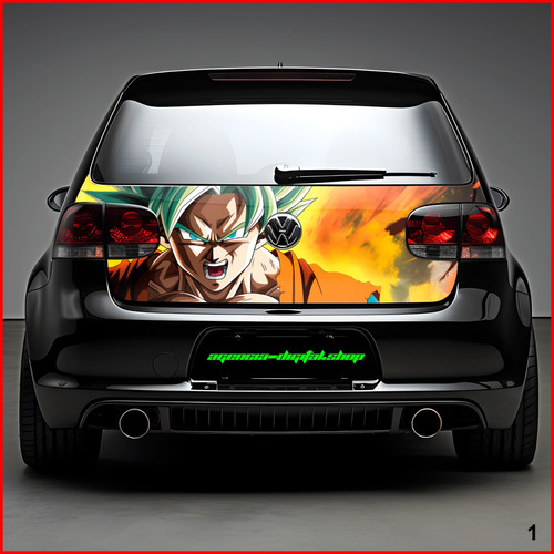 Vinil Wrap Automotriz Cajuela Golf Dragonball - 200x60cm