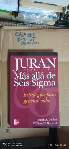 Libro Más Allá De Seis Sigma. Joseph De Feo Y W. Bernard