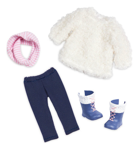 Mini Muñeca Y Set De Senderismo Ropa Y Accesorios 6 Pulgadas