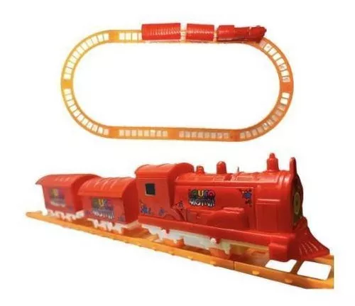 Brinquedo Trenzinho Trem Locomotiva Com Trilhos Infantil