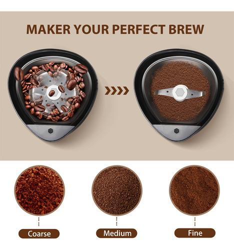 Molinillo Eléctrico 60g Para Granos De Cafe Y Nuez Aigostar