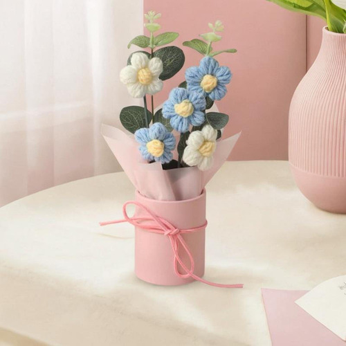 Ramo De Flores De Ganchillo, Lindas Flores Artificiales Para