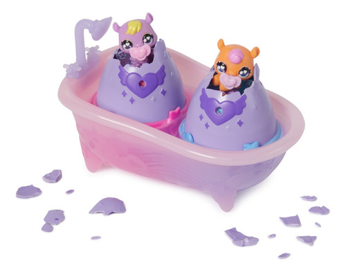 Bañera Para Tus Hatchimals, 2 Figuras Que Cambian De Color