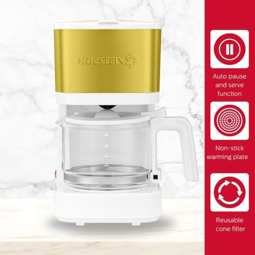 Cafetera Holstein Housewares Para 5 Tazas, Pause N Serve, On