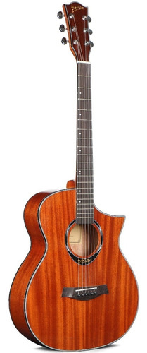 Guitarra Electroacústica L-625 Deviser C/funda Caoba Calidad