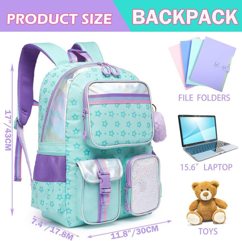 Mochila Escolar Linda Para Niñas De 8-10 Años, Estilosa