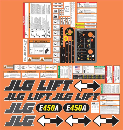 Calcomanias Para Elevador JLG 450a