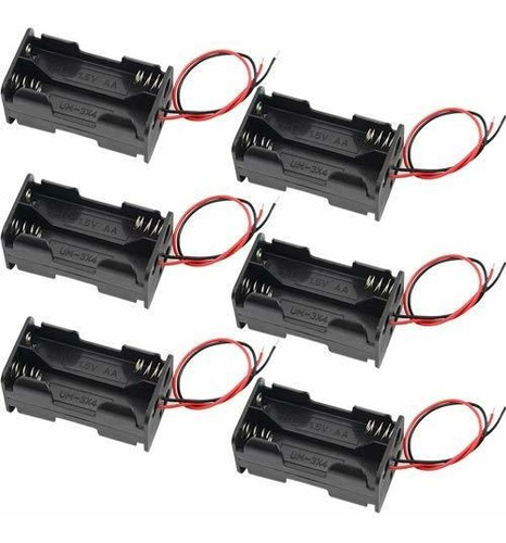 Wmycongcong 6 Pcs 4 X 1.5v Caja De Batería De Aa Con Cmble