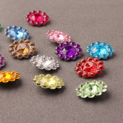 600 Piezas/caja Con Botones De Diamantes De Imitación Transp