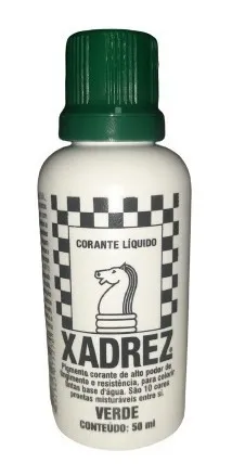 Corante Pigmento Liquido Xadrez 50ml Cx 6 Unidades Multcores