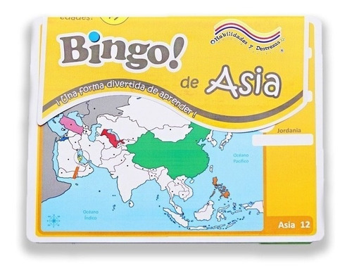 Bingo De Asia 24 Tableros Juegos Infantil Educativo Niños 