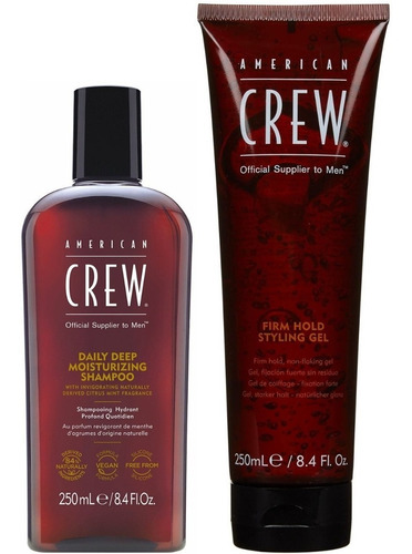 Shampoo Hidratante + Gel Fijación Fuerte American Crew Men