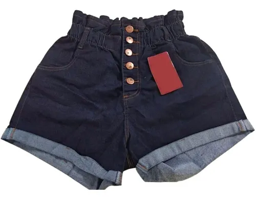 Short jeans best sale feminino de elastico