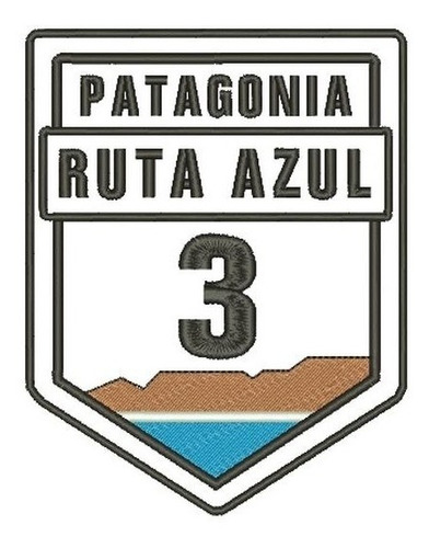 Patch Bordado Termocolante Argentina - Patagônia - Ruta Azul
