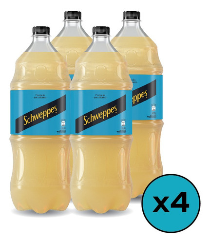 Refresco Schweppes Pomelo Sin Azúcar 3 Litros X4