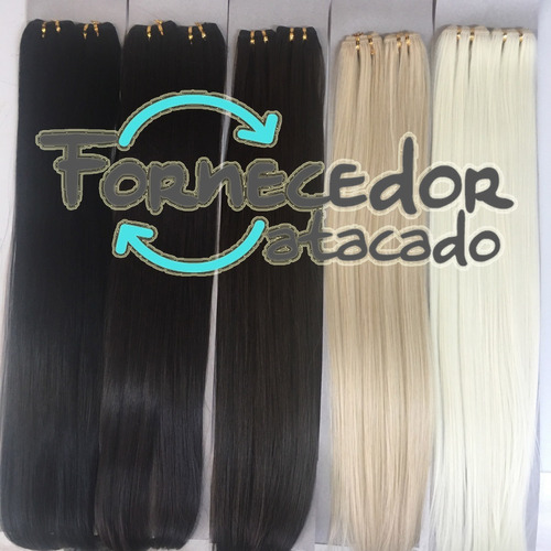 Atacado 100pcs Cabelo Sintético Orgânico Liso Na Tela 70cm