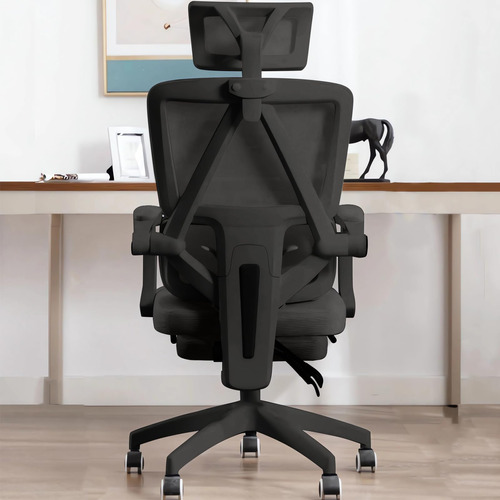 Silla Ergonómica De Oficina Con Respaldo Alto De Malla Con.