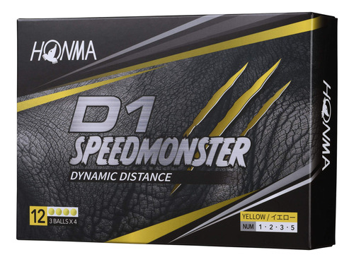 Honma Golf D1 Speed Monster Golf Balls, 1 Dozen, Pack Of 12.