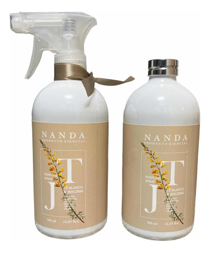 Set Nanda Perfume Spray + Recarga 500 Ml Té Blanco&jengibre