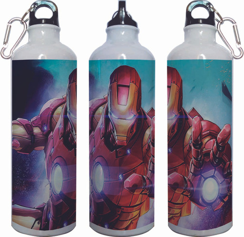 Botella Deportiva Iron Man Superhéroe