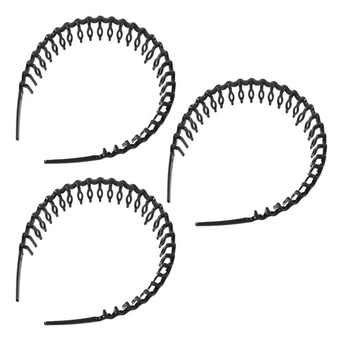 Diadema De Plástico Con Forma De Peine De Dientes, 3 Unidade