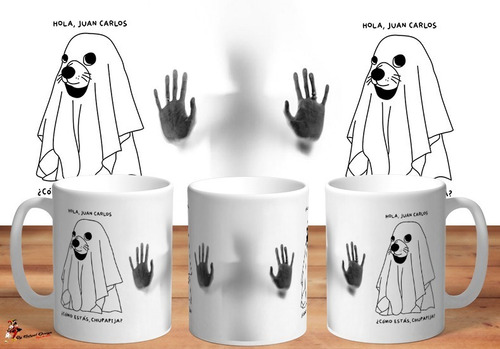 Taza De Ceramica Hola Juan Carlos Meme Arte Grafico