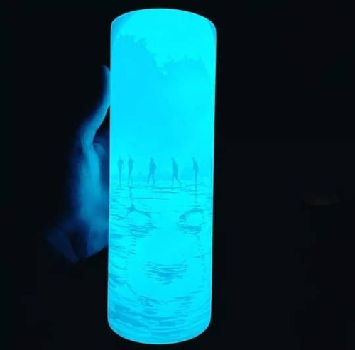 Vaso Termico Cooler Fluorescente Con Tapa 20oz *verde*