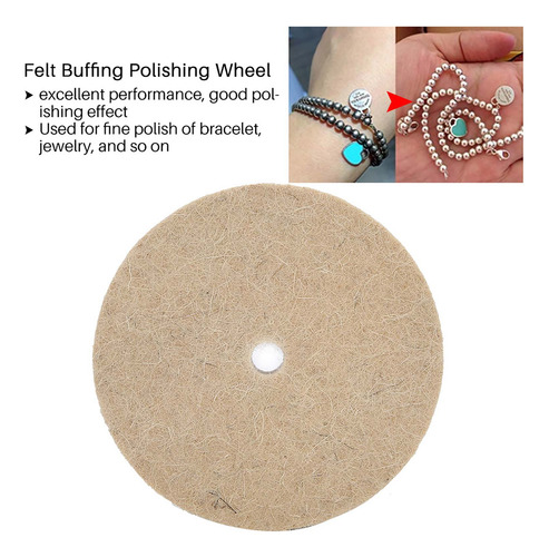 Rueda Pulidora De Joyas, 100 X 28 Mm, Para Pulir Fieltro
