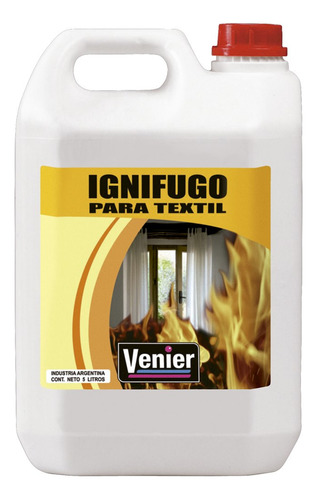 Ignífugo Anti Fuego  Textil Venier X 5lts Pdm
