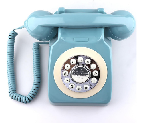Teléfono Retro De Sixdefly, Teléfono De Teléfono Fijo Clásic