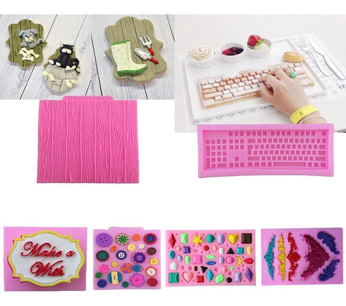 Teclado De Silicona Fondant Cake Decorating Chocolate Mold