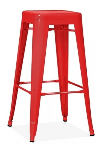 Bleu Muebles: Set De 2 Bancos Tipo Tolix Acero 76cm Altura Acabado de la estructura N/A Color Rojo