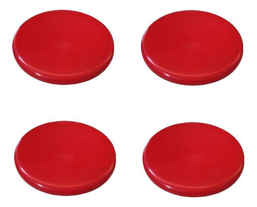 Assento Plastico Para Banqueta 30 Cm Vermelho Kit 4 Peças