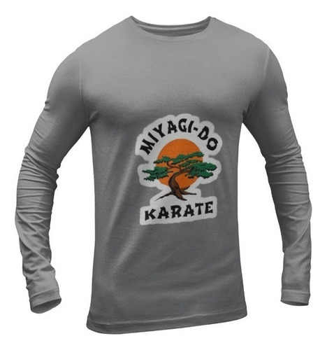 Polera Manga Larga Miyagi-do Cobra Kai Karate Estampado Inv