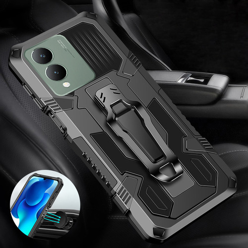 A Funda Para Vivo Y17s Metal Antisísmico Tener Vidrio