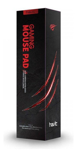 Mouse Pad gamer Havit HV-MP861 Gamenote de borracha e tecido gg 300mm x 700mm x 3mm black/red