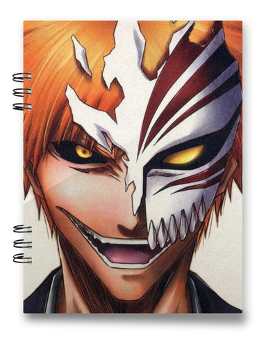 Imagen 1 de 8 de Cuaderno Anime Bleach 15x20 Cms Media Carta 100 Hojas