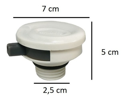 Imagen 3 de 6 de Tapón Repuesto Para Termo Lumilagro Modelo Espiral Original