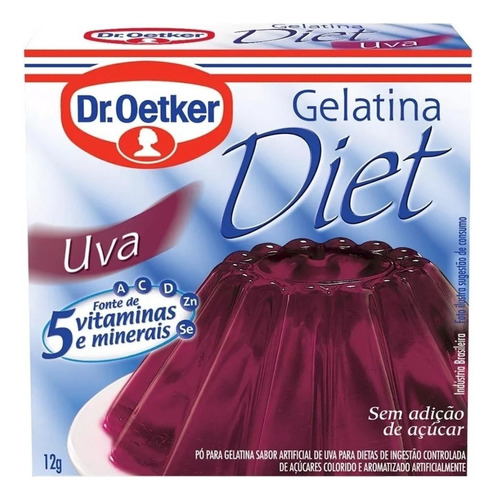 Gelatina Diet de Uva Dr.Oetker Caixa 12g