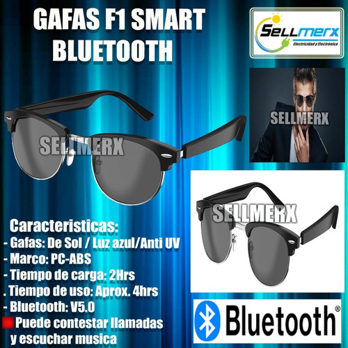 Lentes Con Audifono Y Bluetooth F1 De Sol