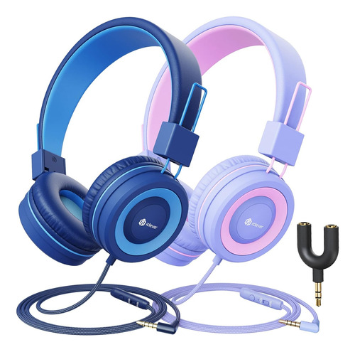 Auriculares Para Niños Ilever [paquete De 2] Con Micrófono P