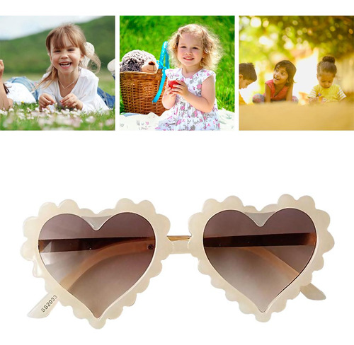 3 Gafas De Para Niños Con Diseño De Corazón Gafas Beige