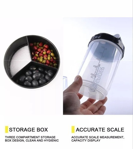 Imagen 3 de 9 de Botella Mezcladora Spider Vaso Shaker Proteína 3 En 1