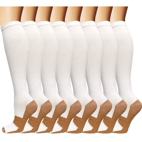 Imagen 3 de 6 de Medias De Compresion Negras Y Beige Unisex 20 30